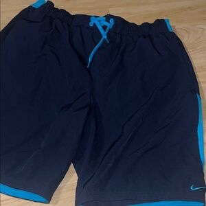 Mens Nike  swim trunks navy blue size large